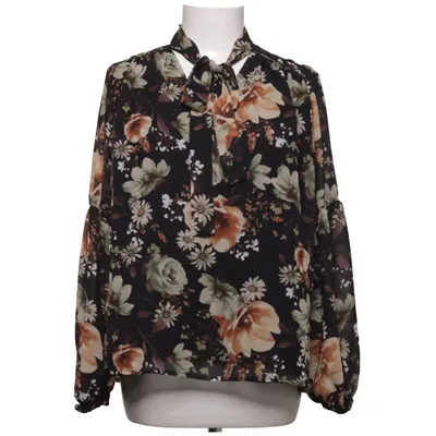 Sløjfebluse (Sort, Flerfarvet) fra Moon River Polyester