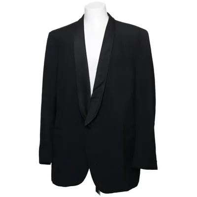 Smoking blazer (Zwart) van Falbe Polyester, Wol