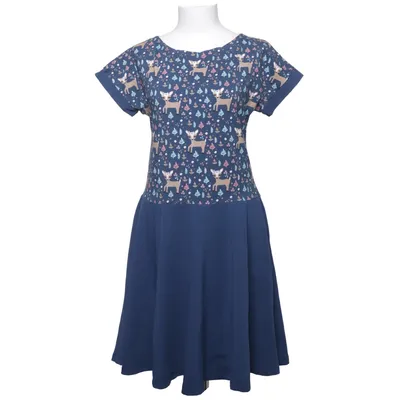 Robe (Bleu, Multicolore) de Babauba Coton, Élasthane