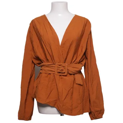 Wrap blouse (Brown) from Gina Tricot Polyamide, Viscose