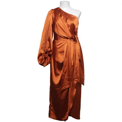 Maxikjole (Orange) fra By Malina Collection Elastan, Polyester