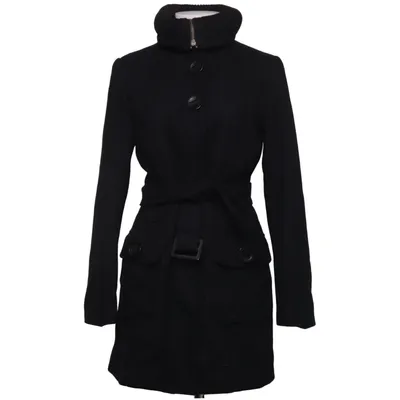 Manteau (Noir) de Joy Polyester, Laine