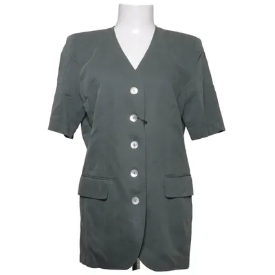 Kavaj (Grå) från Lecomte Acetat, Bomull, Silke, Viskos