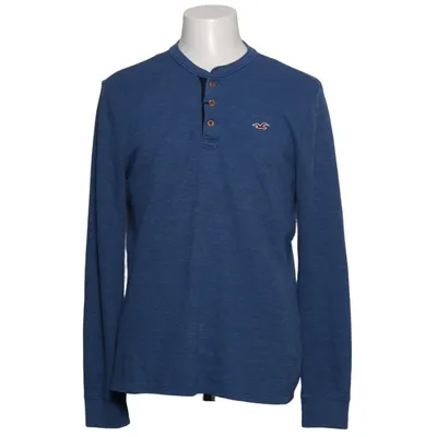Henley T-shirt (Blå) fra Hollister Bomuld, Polyester