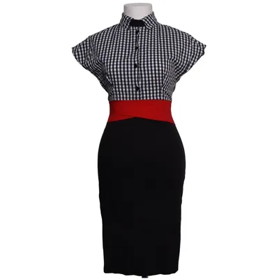 Kleid (Schwarz, Weiß, Rot) von Sandro Ferrone Baumwolle, Elasthan, Polyamid