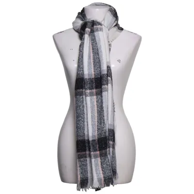 Scarf (Gray, White) Polyester