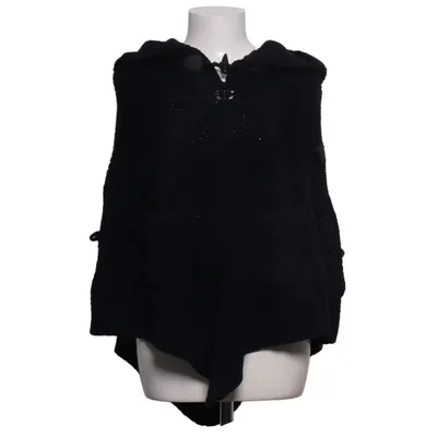 Poncho (Schwarz) von Diesel Leder, Polyamid, Wolle