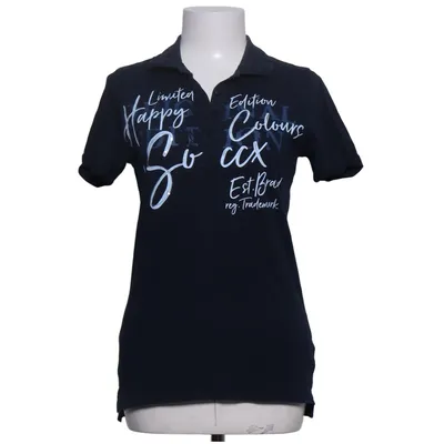 Poloshirt (Zwart) van Soccx Katoen, Elastaan