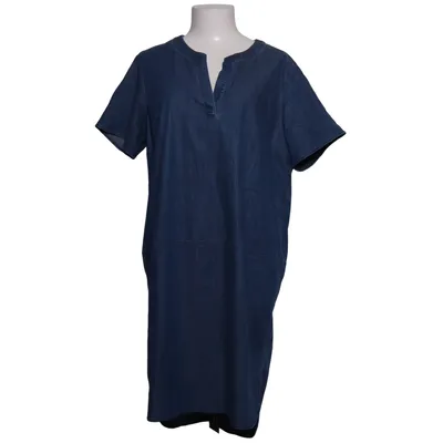 Denim jurk (Blauw) van Lands' End Katoen, Elastaan, Lyocell, Polyester