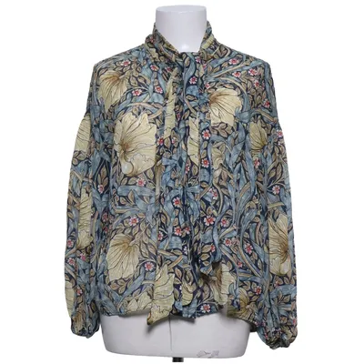 Blouse lavallière (Bleu, Beige, Multicolore) de Morris & Co x H&M Polyester