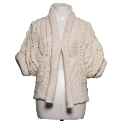 Cardigan (Wit) van Isabel Benenato Katoen, Hennep, Merinowol, Mohair, Polyamide