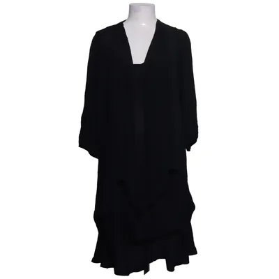 Slå-om-kjole (Sort) fra Cappucini Casual Polyester, Viscose