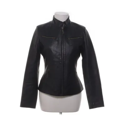 Leather jacket (Black) from Joy Polyester, Leather