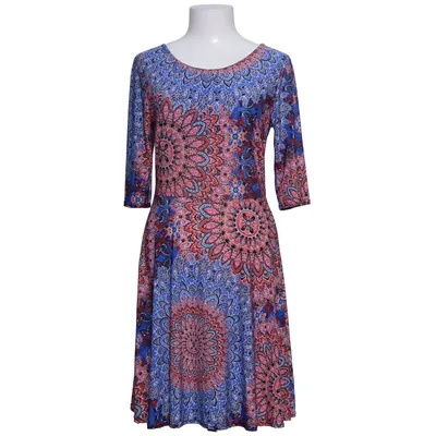 Robe (Bleu, Rouge, Multicolore) de Alyssa Élasthane, Polyester