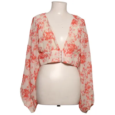 Crop top (Beige, Red) from Saint Genies Elastane, Polyester