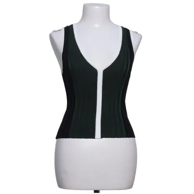 Tanktop (Grøn, Sort, Hvid) fra Zara Knit Polyamid, Viscose