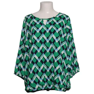 Blouse (Green, Blue, White) from Fransa Polyester