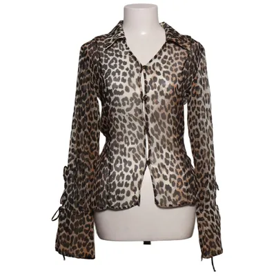 Blouse (Bruin, Zwart, Beige) van Ganni Gerecycled polyester