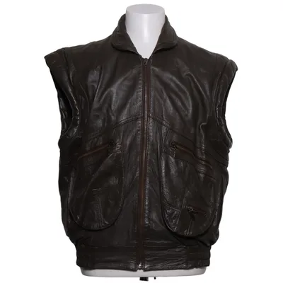 Leren vest (Bruin) Polyester