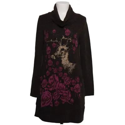 Turtleneck dress (Brown, Purple, Multicolored) from Lavand Acrylic, Polyamide