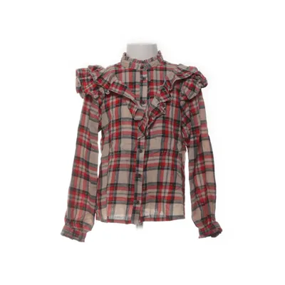 Blouse (White, Red) from H&M Polyester, Cotton