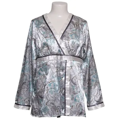 Wikkelblouse (Wit, Blauw, Bruin) van Jolinesse