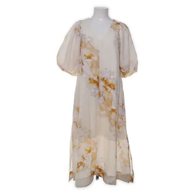 Maxi jurk (Wit, Meerkleurig) van Second Female Elastaan, Gerecycled polyester