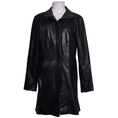 Leren jas (Zwart) van A 2000 Leer, Polyester
