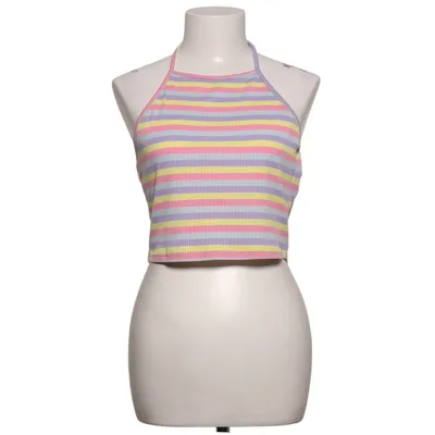 Halternecktopp (Gul, Rosa, Blå) från Shein Elastan, Polyester