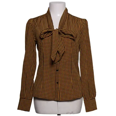 Pussy bow blouse (Yellow, Black) from Voodoo Vixen Polyester