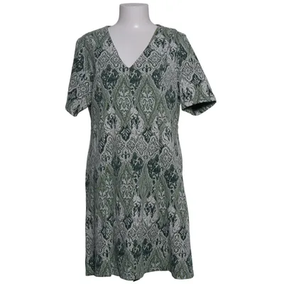 Dress (Green, White) from Indiska Cotton, Elastane, Polyester, Viscose