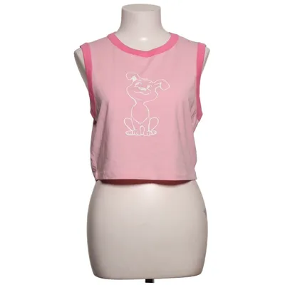 Crop top (Pink, White) from Neon & Nylon Cotton, Elastane