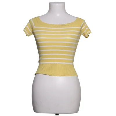 Crop top (Geel, Wit) van Simons Polyamide, Viscose
