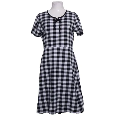 Jurk (Zwart, Wit) van Pussy Deluxe Katoen, Elastaan