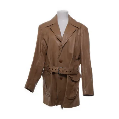Läderkappa (Beige) från Skinn