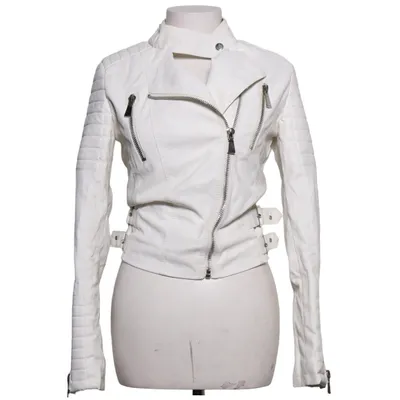 Bikerjack (Wit) van Voyelles Polyester, Polyurethaan