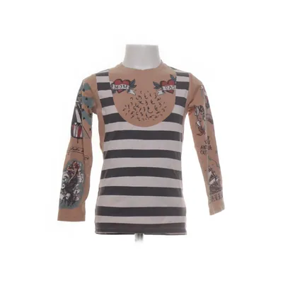 Långärmad t-shirt (Beige, Grå, Vit) från Lindex Kids Bomull, Elastan