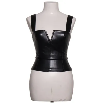 Crop top (Sort) fra Amanda Uprichard Polyester, Polyurethan