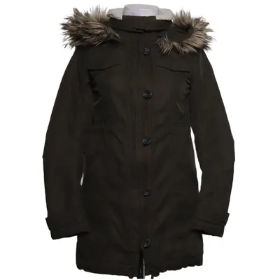 Parka (Grøn) fra Abercrombie & Fitch Bomuld, Kunstpels, Nylon, Polyester