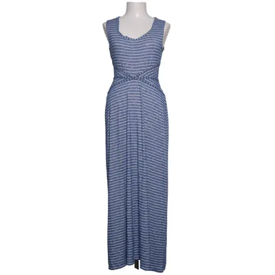 Maxikjole (Blå, Hvid) fra Max Studio Elastan, Polyester, Viscose