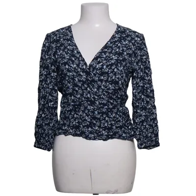 Wikkelblouse (Blauw, Wit) van Pigalle Viscose