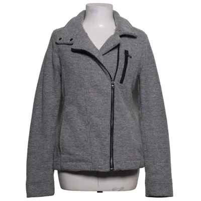 Biker jacket (Gray) from Poivre Blanc Nylon, Polyester, Wool