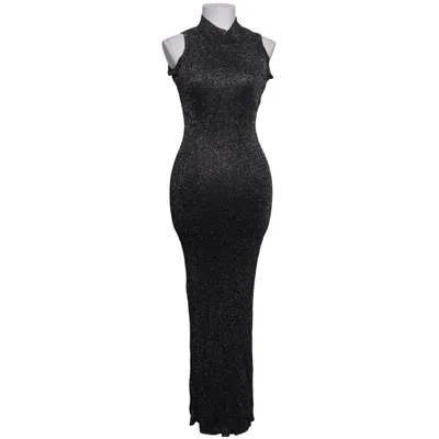 Maxikleid (Schwarz, Silber) von Next Ladieswear Polyester, Viskose