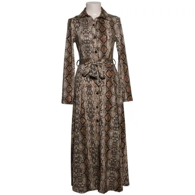 Shirt dress (Beige, Black, Multicolored) from By Swan Paris Elastane, Polyester