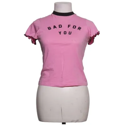 T-shirt (Rose, Noir) de Lazy Oaf Coton