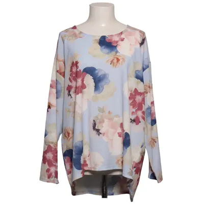 Top (Blue, Multicolored) from Plus Size Elastane, Polyester