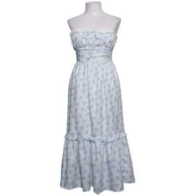 Robe longue (Blanc, Bleu) de Lush Polyester, Viscose