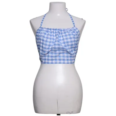 Halter neck top (Blue, White) from Stylenanda Cotton