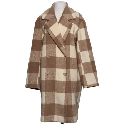 Coat (Beige, White) from Gina Tricot Acrylic, Polyester, Wool