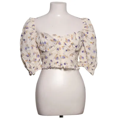 Crop top (White, Blue, Yellow) from Dilvin Woman Cotton, Viscose